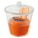 Taça sobremesa redonda c\tampa 6.4x6.9  verde agua