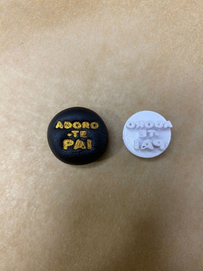 CARIMBO BRIGADEIRO ADORO-TE PAI  (ler descrição)