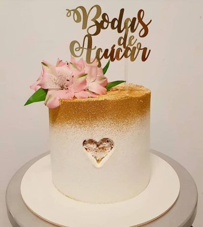 TOPO DE BOLO BODAS DE AÇÚCAR