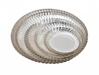 PRATO CARTAO PRATA  Ø25-32CM