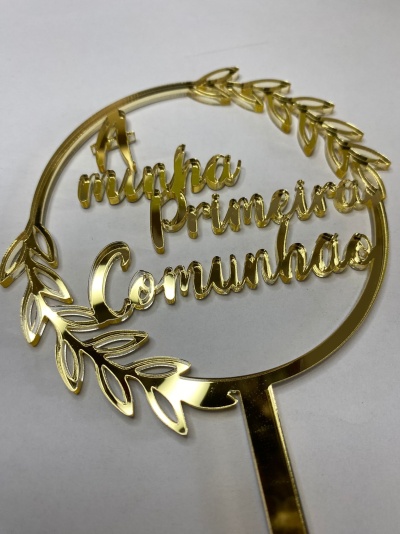 TOPO ACRILICO A MINHA 1 COMUNHAO