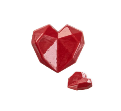 CORAÇÃO ORIGAMI Ø30MM CHOCOLATE