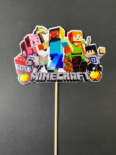TOPO DE BOLO MINECRAFT