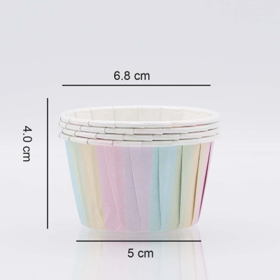 24 Cápsulas Para Cupcake Arco iris