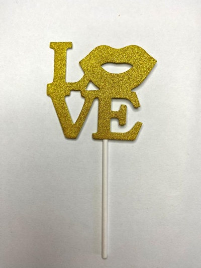 TOPO BOLO LOVE 4 UNIDADES