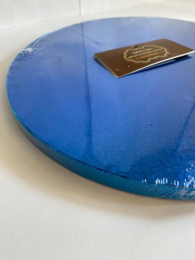 BASE REDONDA AZUL METALIZADO 30X1.2CM