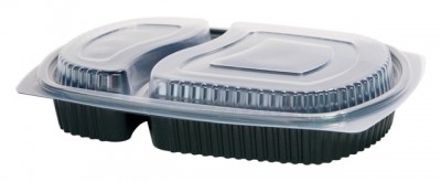 EMBALAGEM  TAKE AWAY  PP 965ML  C\ 2 DIVISORIAS  100UNID (M9100)