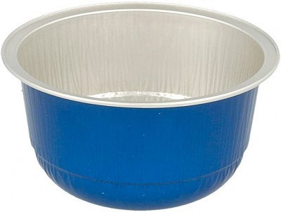 FORMA ALUMÍNIO REDONDA 8,5X4,3CM  AZUL 150 ML