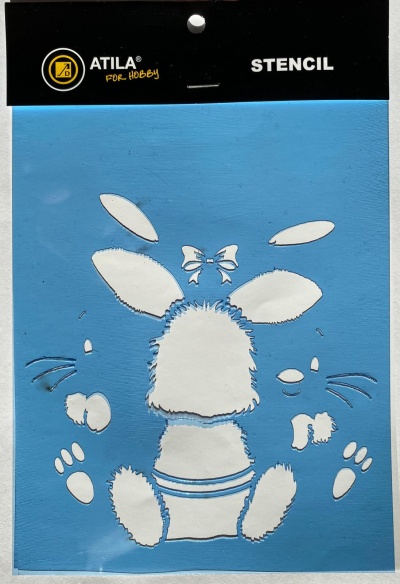 STENCIL  COELHO 3D 20X15CM