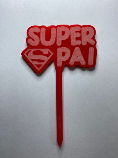 TOPO SUPER PAI ACRILICO 10CM