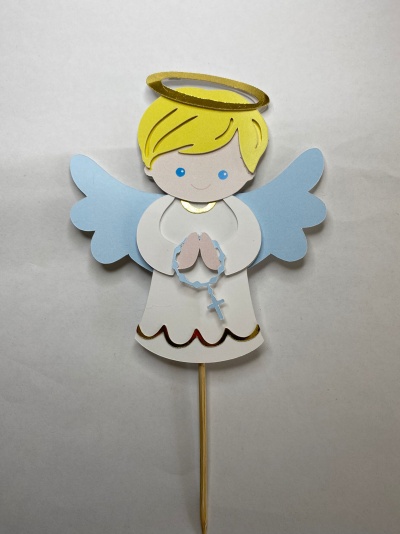 TOPO DE BOLO ANJINHO MENINO