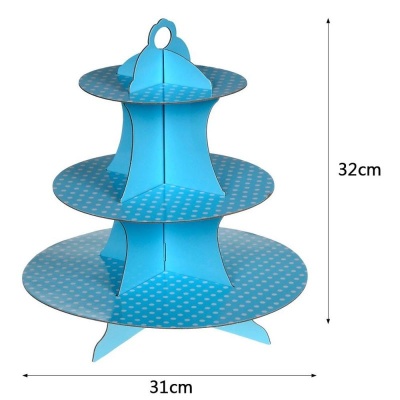 SUPORTE CARTÃO CUPCAKES AZUL