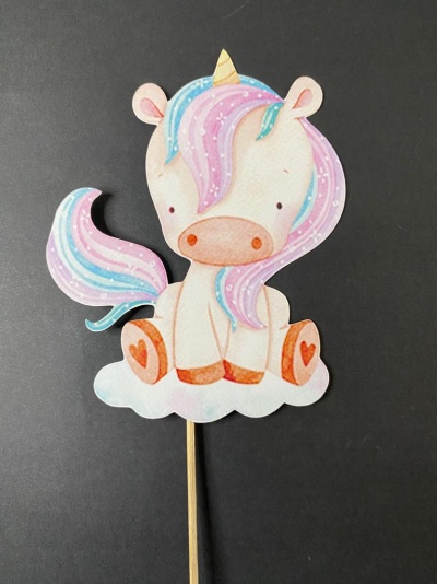 TOPO DE BOLO UNICORNIO BEBE