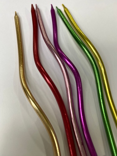 VELA METALICAS ESPIRAL 16CM 6UNID