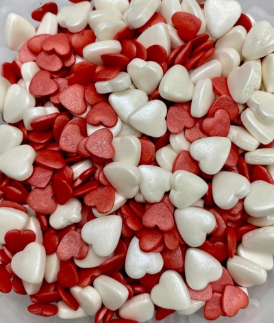 MIX CORAÇÕES BRANCO VERMELHO 50GR