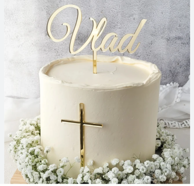 TOPO ACRILICO CRUZ 10CM