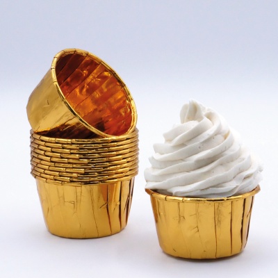 24 Cápsulas Para Cupcake Ouro 24 Cápsulas Para Cupcake Ouro