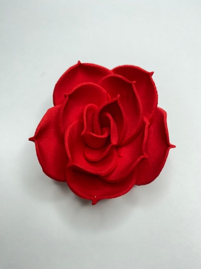 ROSA EM AÇÚCAR VERMELHA FRISADA