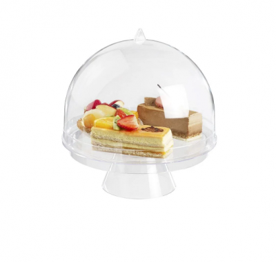 PRATO PLASTICO TRANSPARENTE COM CUPULA Ø 265CM