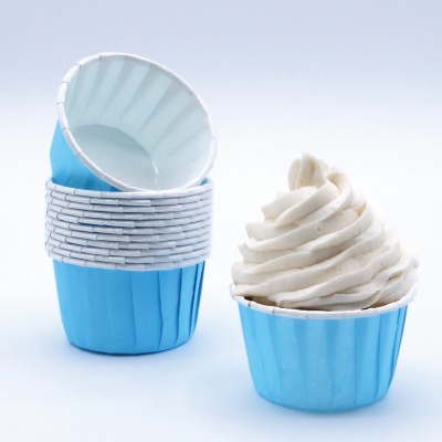 24 Cápsulas Para Cupcake Azul Claro 24 Cápsulas Para Cupcake Azul Claro
