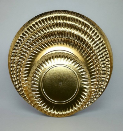 PRATO CARTÃO DOURADO  Ø20-36CM