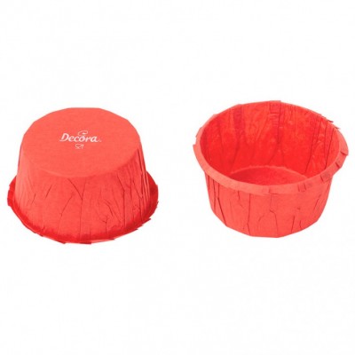 FORMAS CUP CAKES VERMELHAS 25U