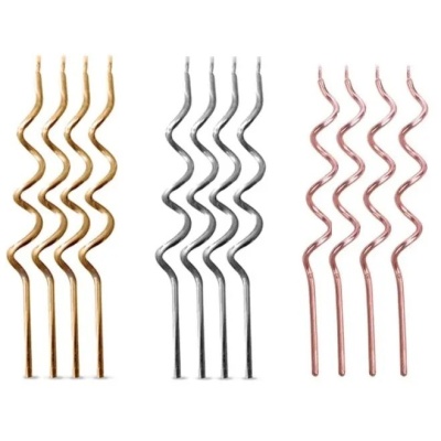 VELA TORCIDA  13.5CM 6UNID