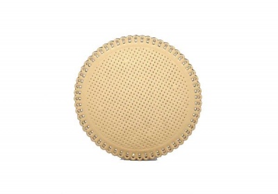 PRATO CARTÃO DOURADO 10CM