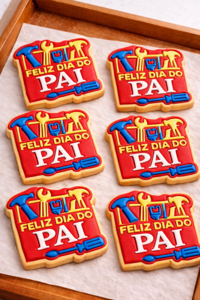 CORTANTE MARCADOR BOLACHAS "FELIZ DIA DO PAI"