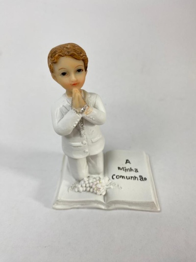 MENINO COMUNHÃO REZAR LIVRO 10CM