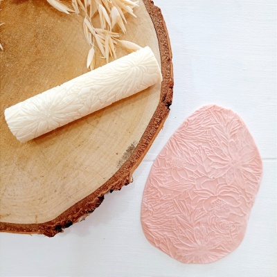 ROLO TEXTURA  FLORES 12CM