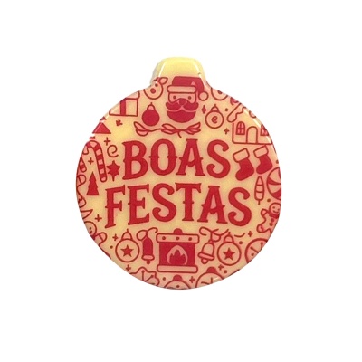 BOLA CHOCOLATE BRANCO BOAS FESTAS 39X45MM