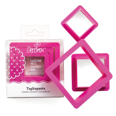 CORTANTE QUADRADO PLASTICO 3U   3,5 - 5 - 7 x 2,2 h cm