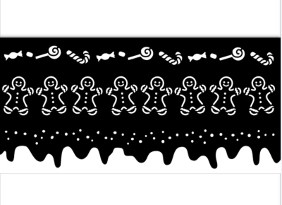 STENCIL NATAL E DOCES 12X25CM STENCIL NATAL E DOCES 12X25CM