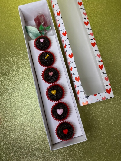 CAIXA GAVETA VISOR  FLOR+6 DOCES 32X7CM