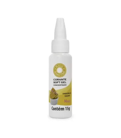 CORANTE SOFT GEL AMARELO GEMA 15GR MAGO CORANTE SOFT GEL AMARELO GEMA 15GR MAGO