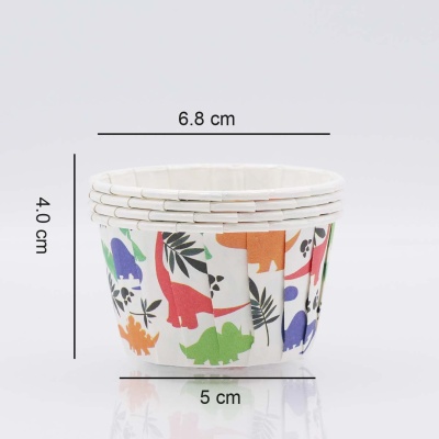 24 Cápsulas Para Cupcake Dinosauros