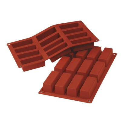 MOLDE SILICONE BARRA 79X39X30MM 12PCS