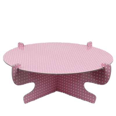 SUPORTE CARTÃO PARA BOLOS ROSA 30CM