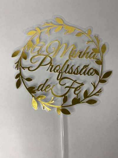 TOPO DE BOLO PROFISSÃO DE FÉ