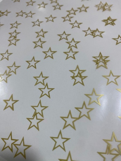 20 SACO PLASTICO ESTRELAS DOURADAS 40X20CM