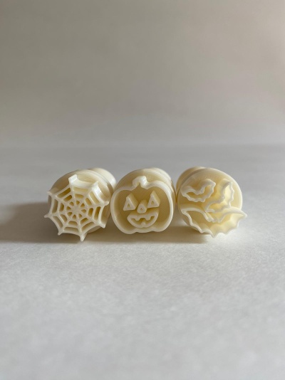 CARIMBOS BRIGADEIRO HALLOWEEN (MORCEGO, TEIA , ABOBORA)