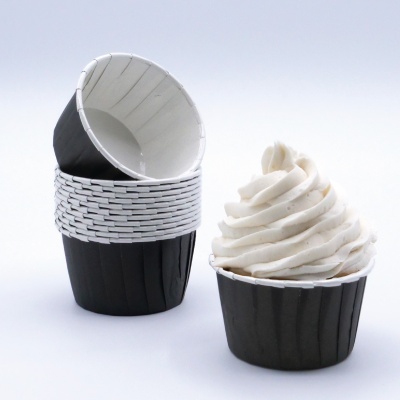 24 Cápsulas Para Cupcake Preta 24 Cápsulas Para Cupcake Preta