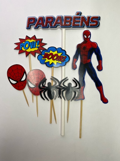 TOPO DE BOLO HOMEM ARANHA