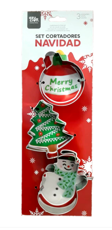 PACK 3 CORTANTES BOLA PINHEIRO BONECO