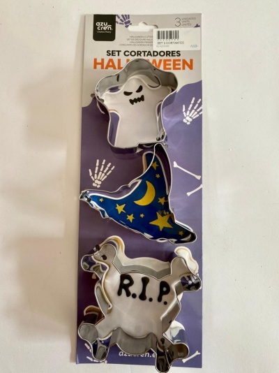 SET 3 CORTANTES FANTASMA CHAPEU CAVEIRA