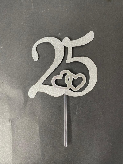 TOPO DE BOLO 25 ANOS