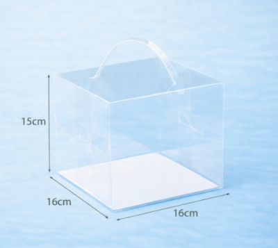 CAIXA ACETATO COM BASE 16X16X15CM