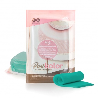 PASTA DE AÇÚCAR AZUL TURQUESA 1KG-SEM GLÚTEN