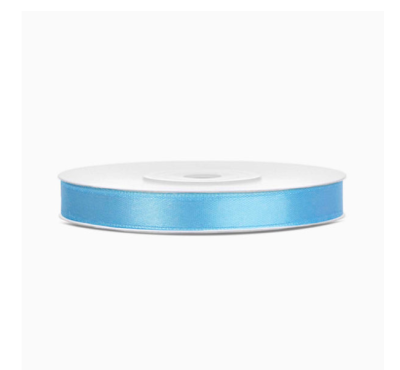 Fita Cetim Azul Bebê 0.6CM X 23MTS